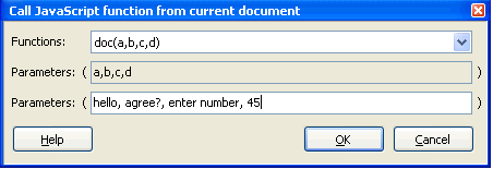 Calling any JavaScript functions