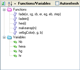 functions and variables