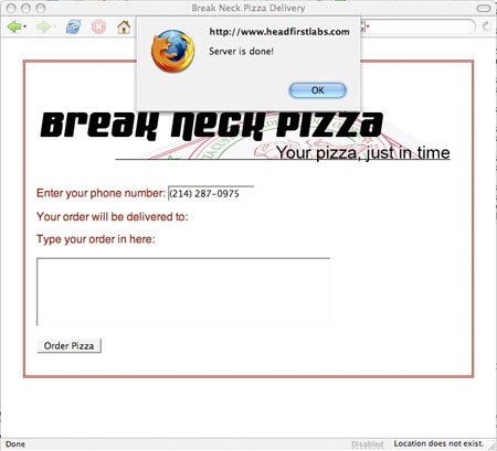 Ajax code popping up an alert